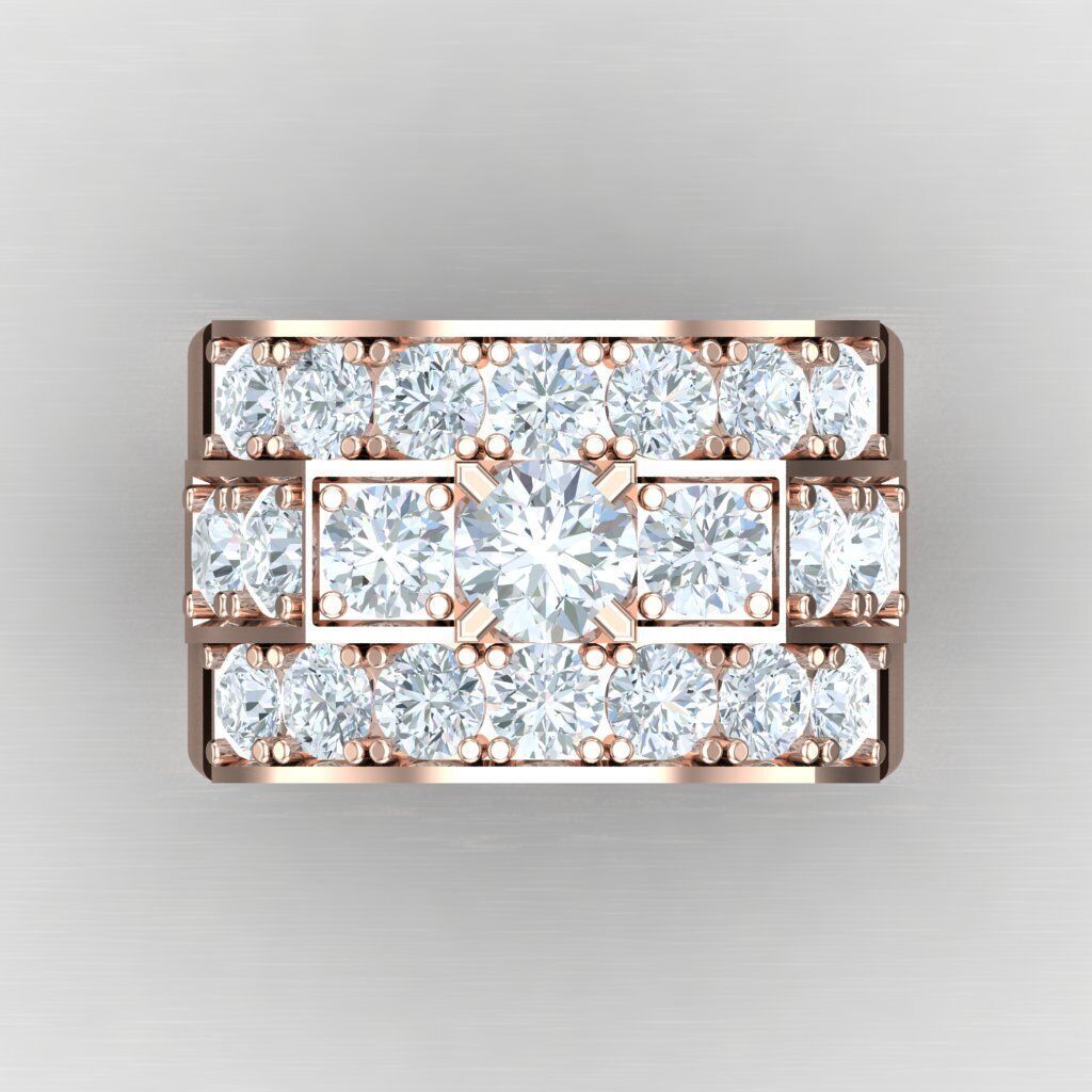 Modern Men Ring 3D CAD File 6MR091 3D print model_9