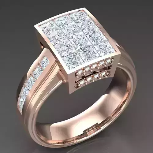 Modern Men Ring 3D CAD File 6MR090