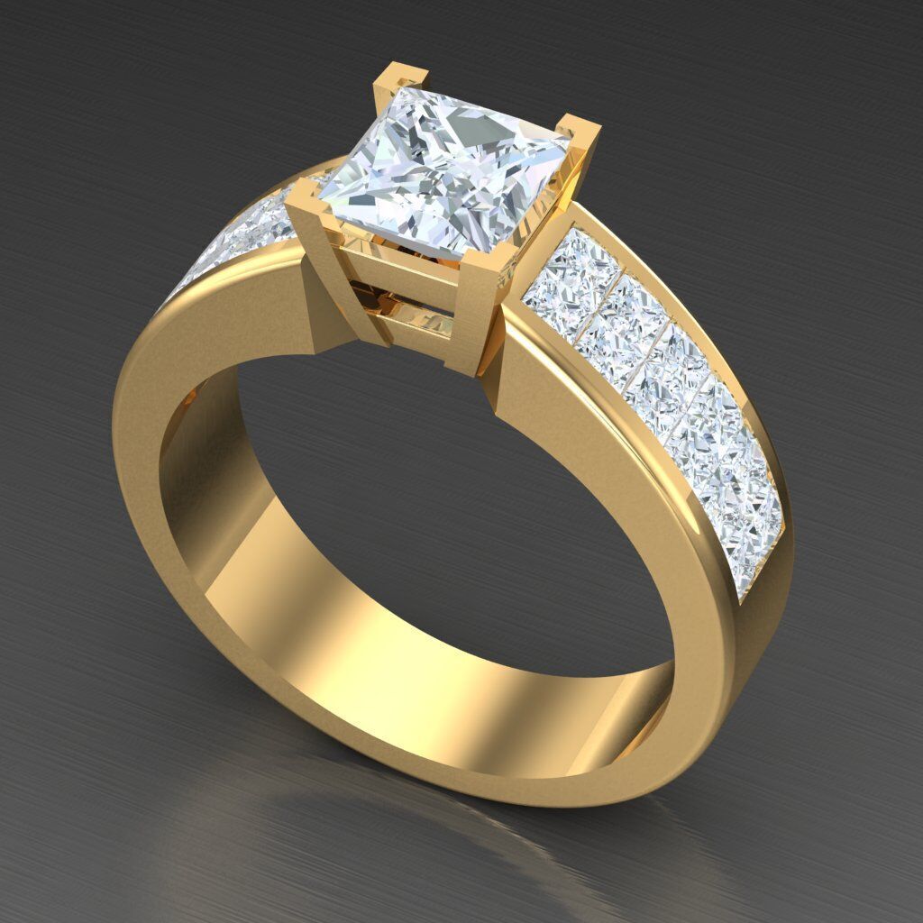 Modern Men Ring 3D CAD File 6MR089 3D print model_8