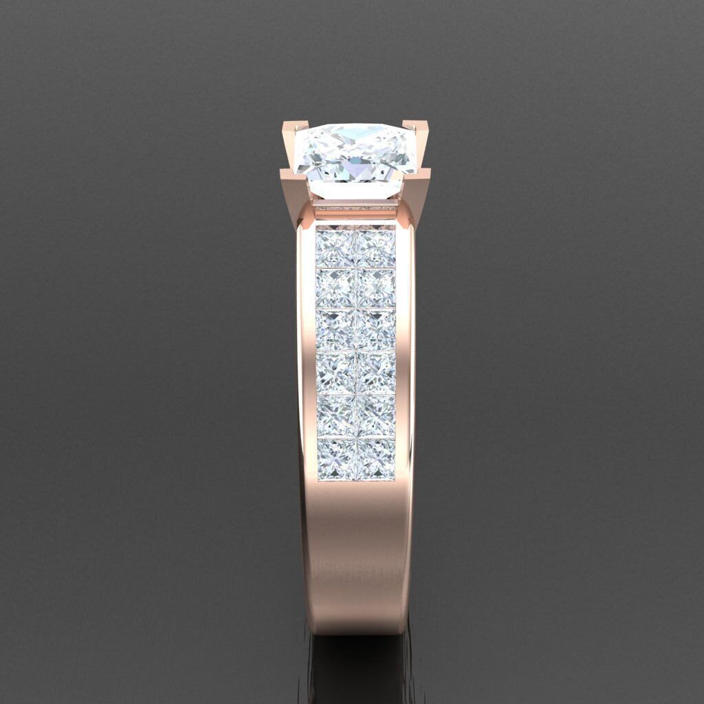 Modern Men Ring 3D CAD File 6MR089 3D print model_12