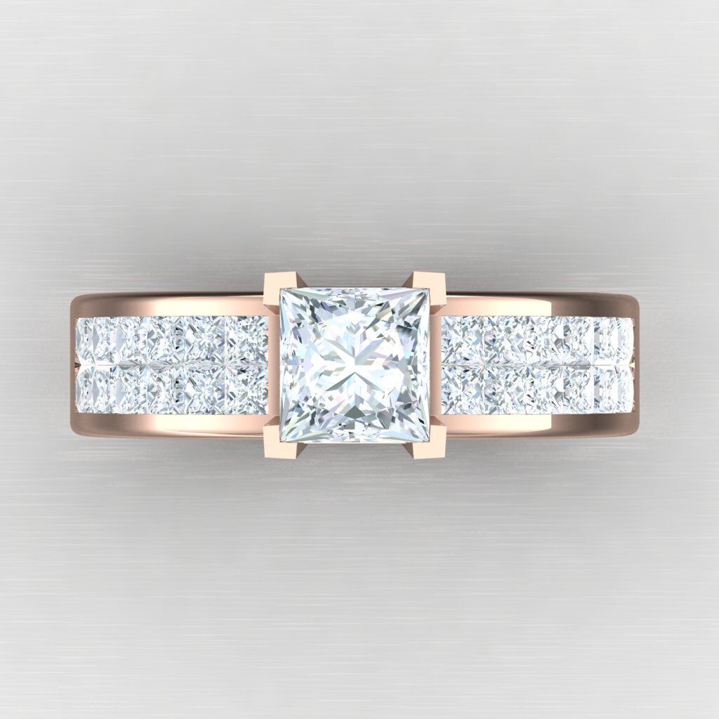 Modern Men Ring 3D CAD File 6MR089 3D print model_9