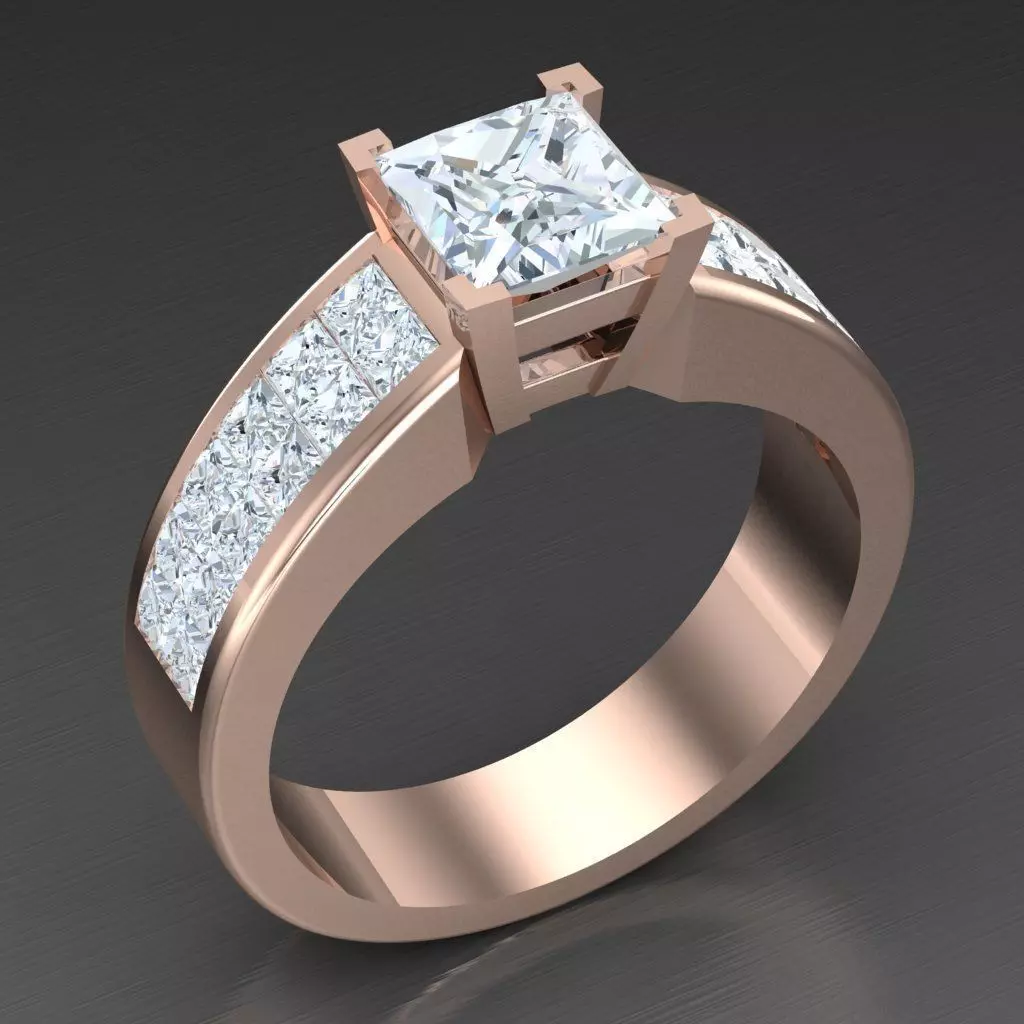 Modern Men Ring 3D CAD File 6MR089 3D print model_0