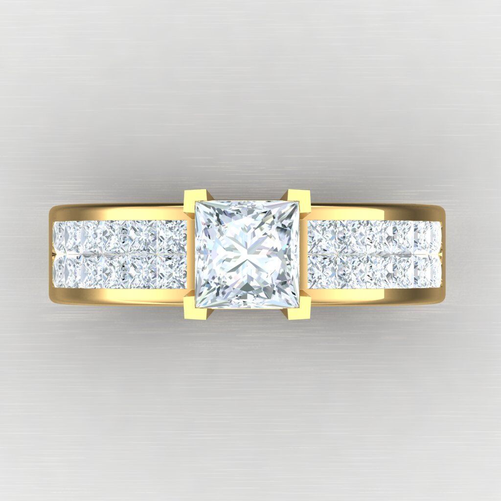 Modern Men Ring 3D CAD File 6MR089 3D print model_10