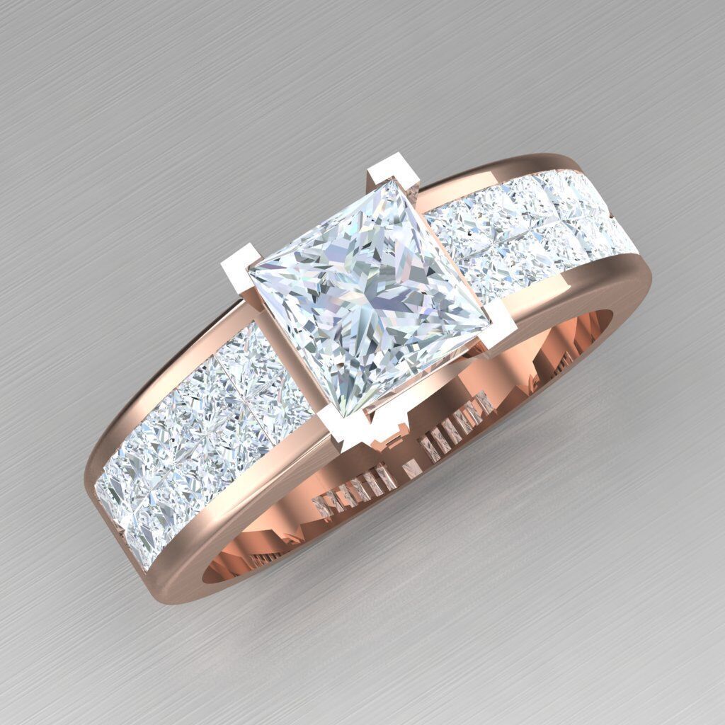 Modern Men Ring 3D CAD File 6MR089 3D print model_11