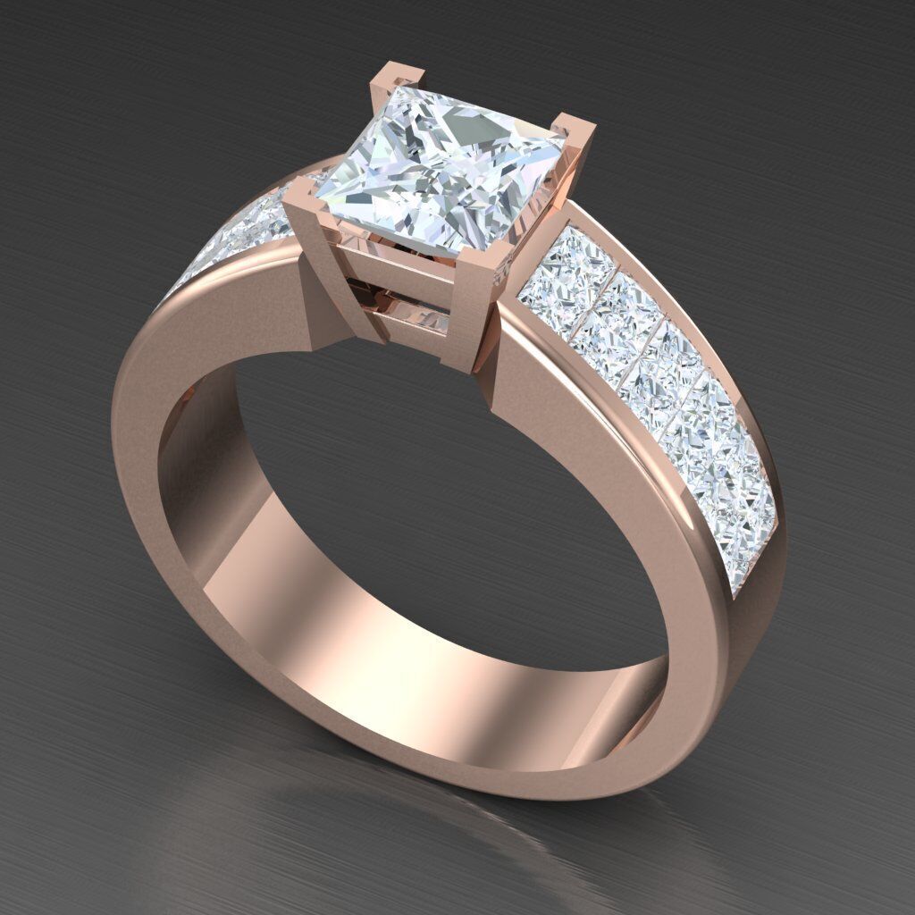 Modern Men Ring 3D CAD File 6MR089 3D print model_5