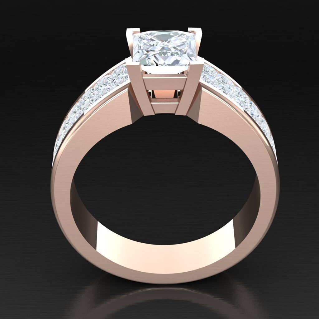 Modern Men Ring 3D CAD File 6MR089 3D print model_3