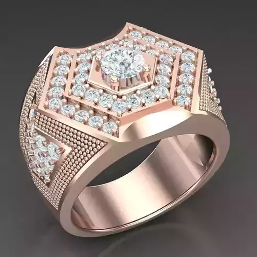 Modern Men Ring 3D CAD File 6MR084