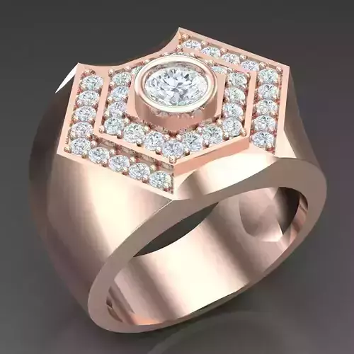 Modern Men Ring 3D CAD File 6MR083