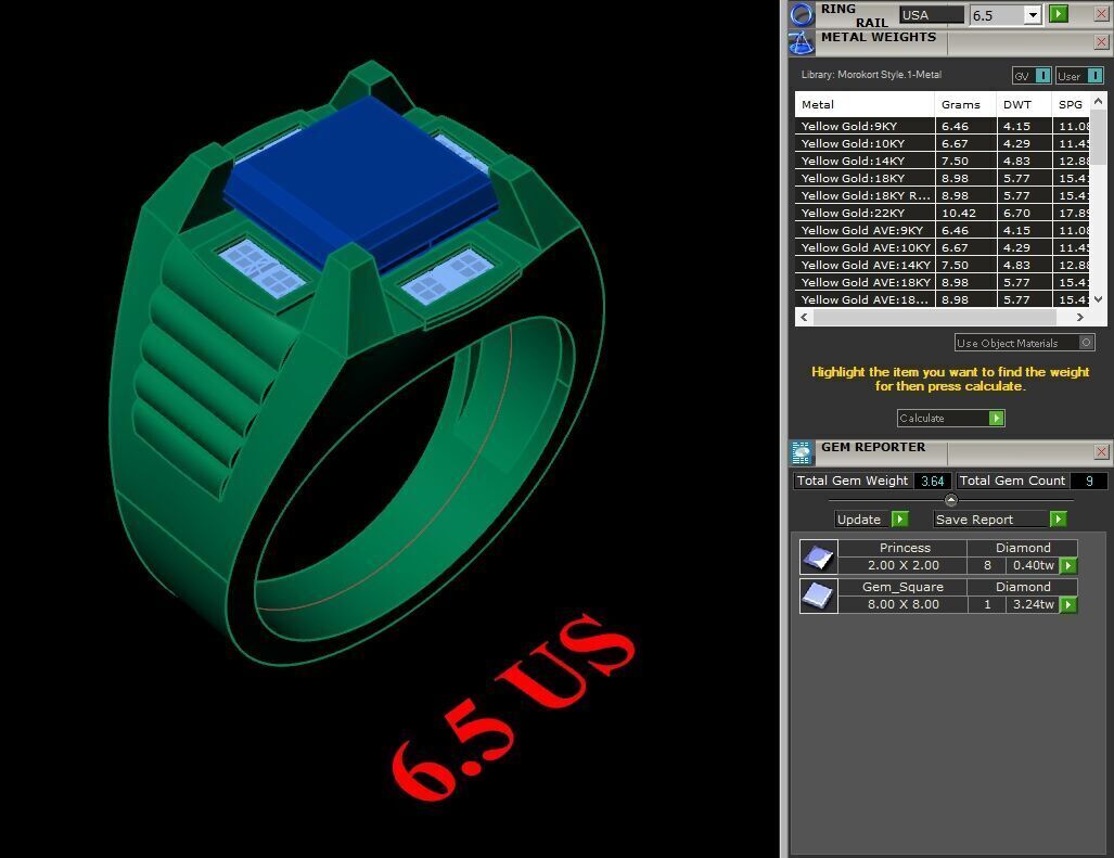 Modern Men Ring 3D CAD File 6MR082 3D print model_1