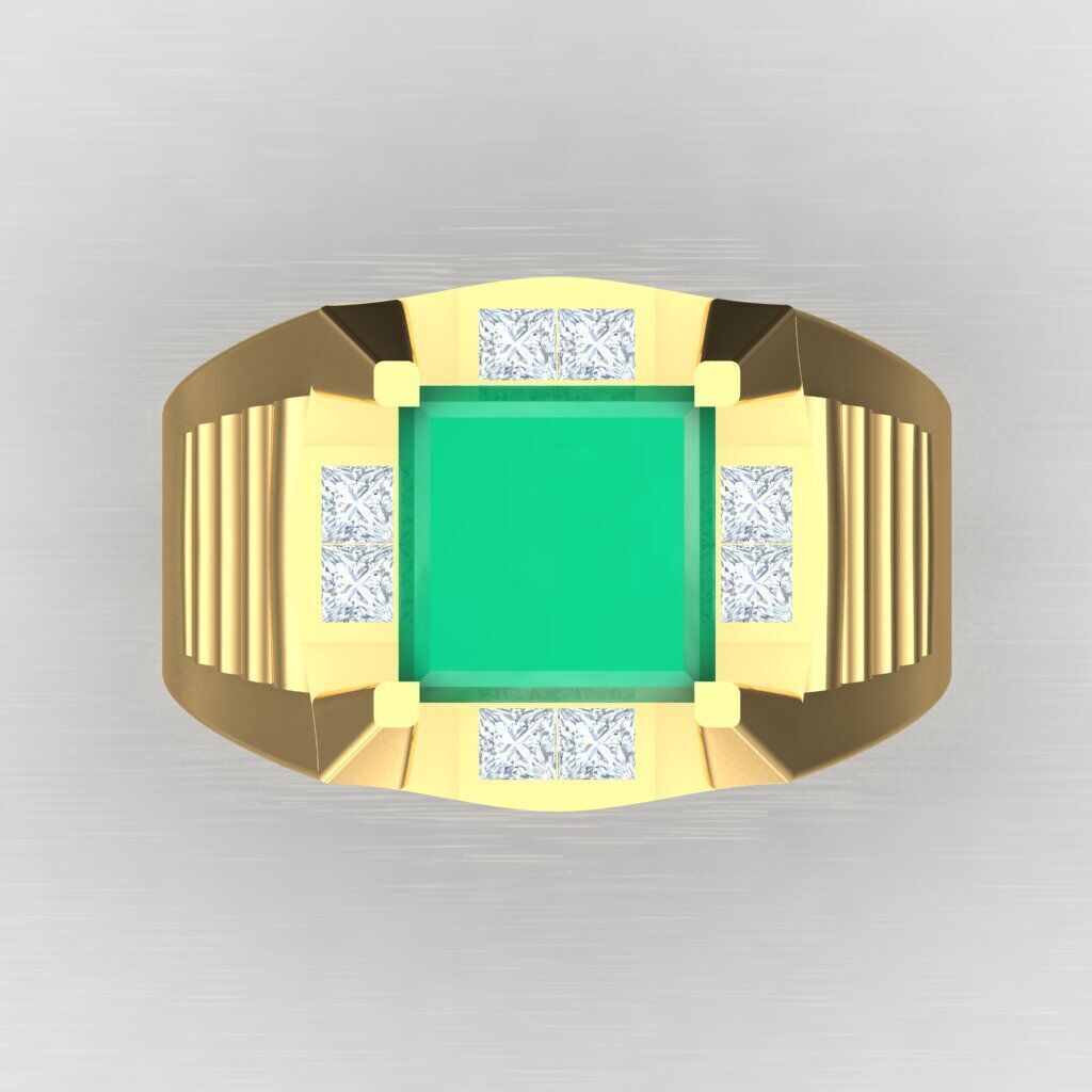 Modern Men Ring 3D CAD File 6MR082 3D print model_10