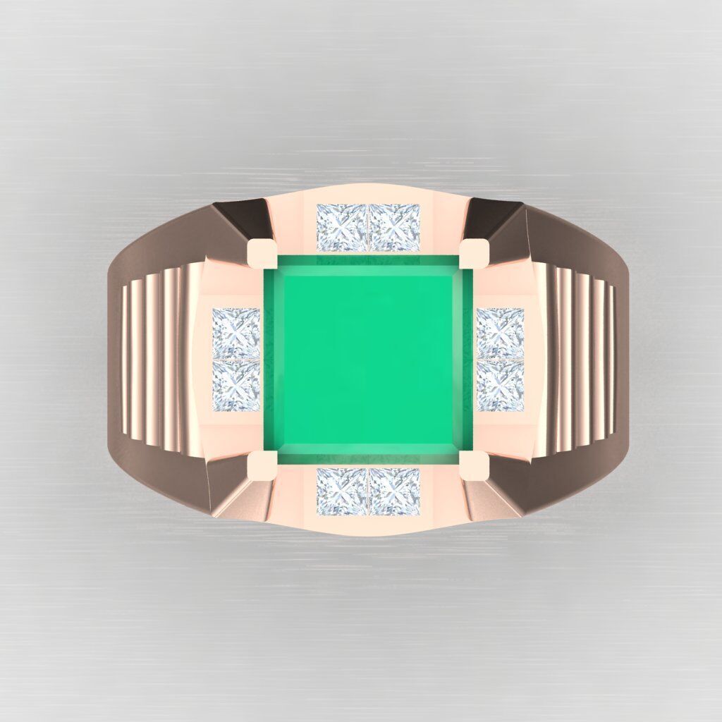 Modern Men Ring 3D CAD File 6MR082 3D print model_9