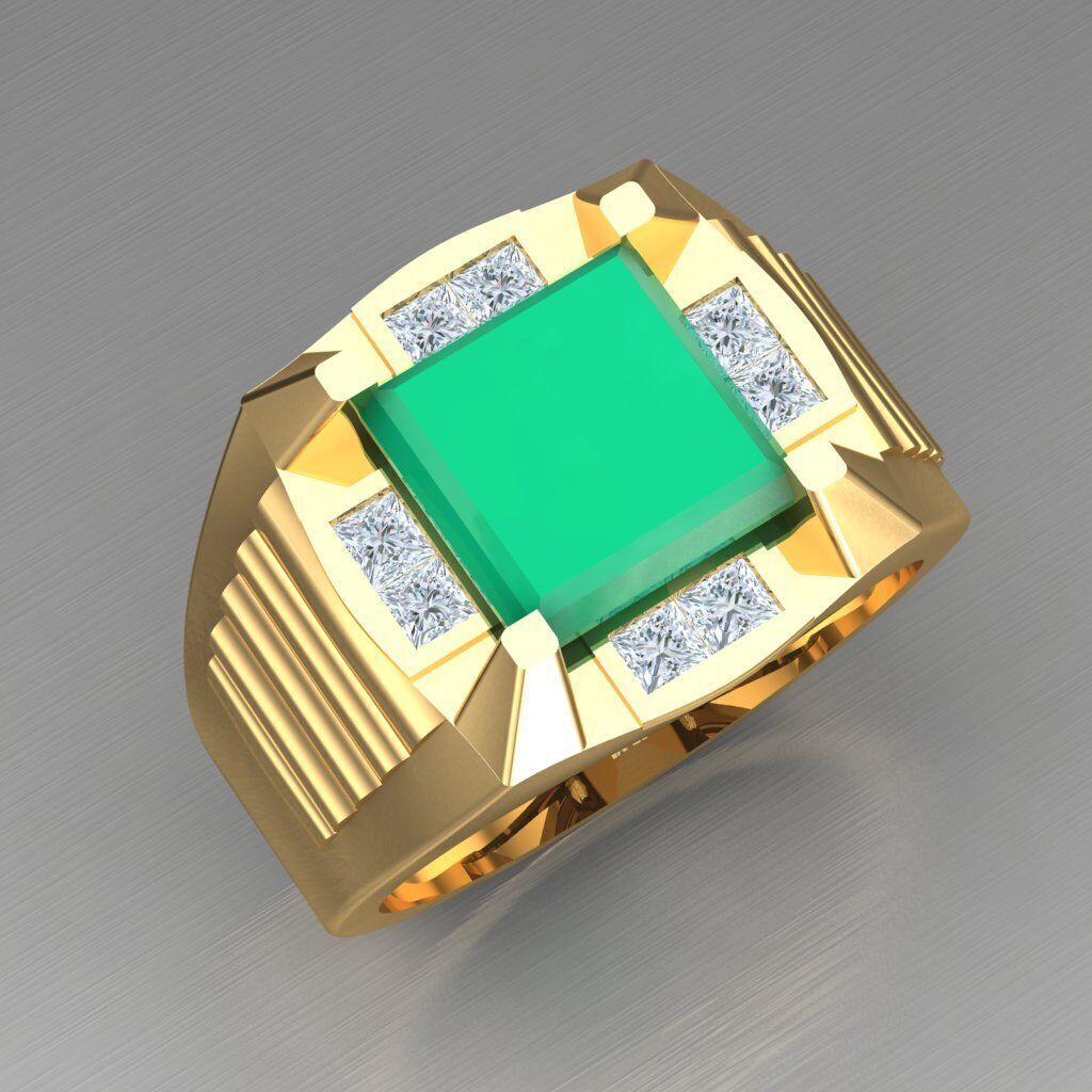 Modern Men Ring 3D CAD File 6MR082 3D print model_6