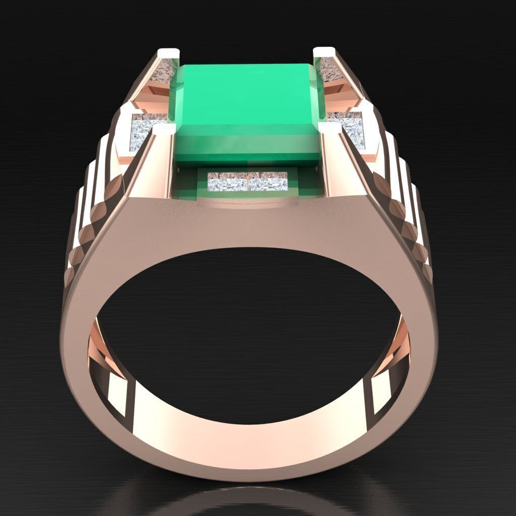 Modern Men Ring 3D CAD File 6MR082 3D print model_3