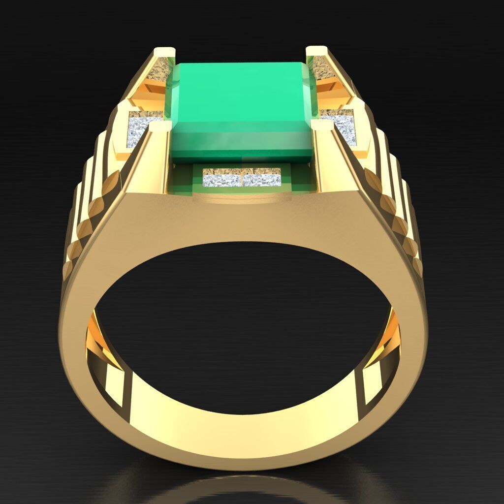Modern Men Ring 3D CAD File 6MR082 3D print model_4