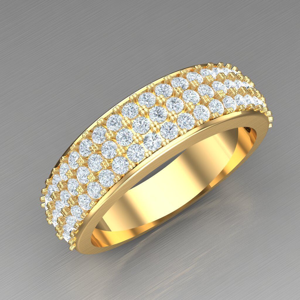 Modern Men Ring 3D CAD File 6MR081 3D print model_6