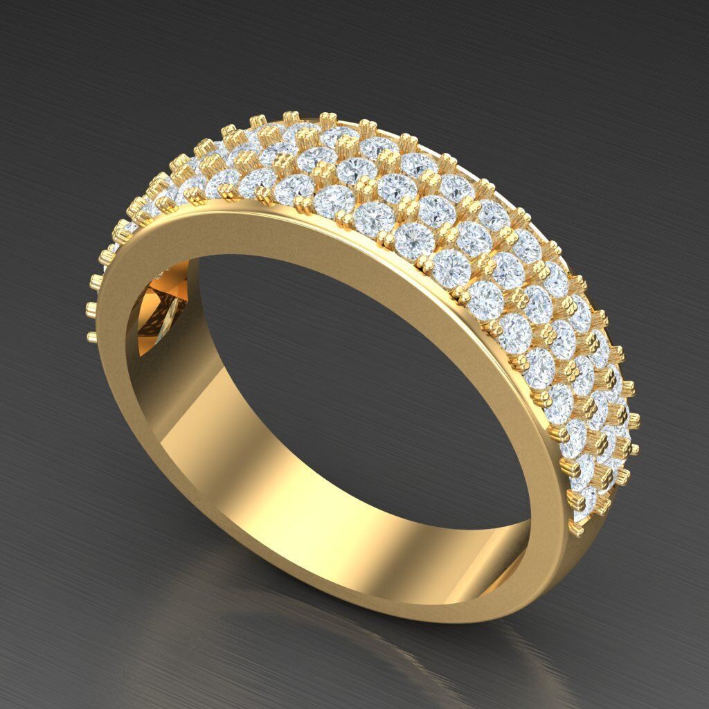 Modern Men Ring 3D CAD File 6MR081 3D print model_8