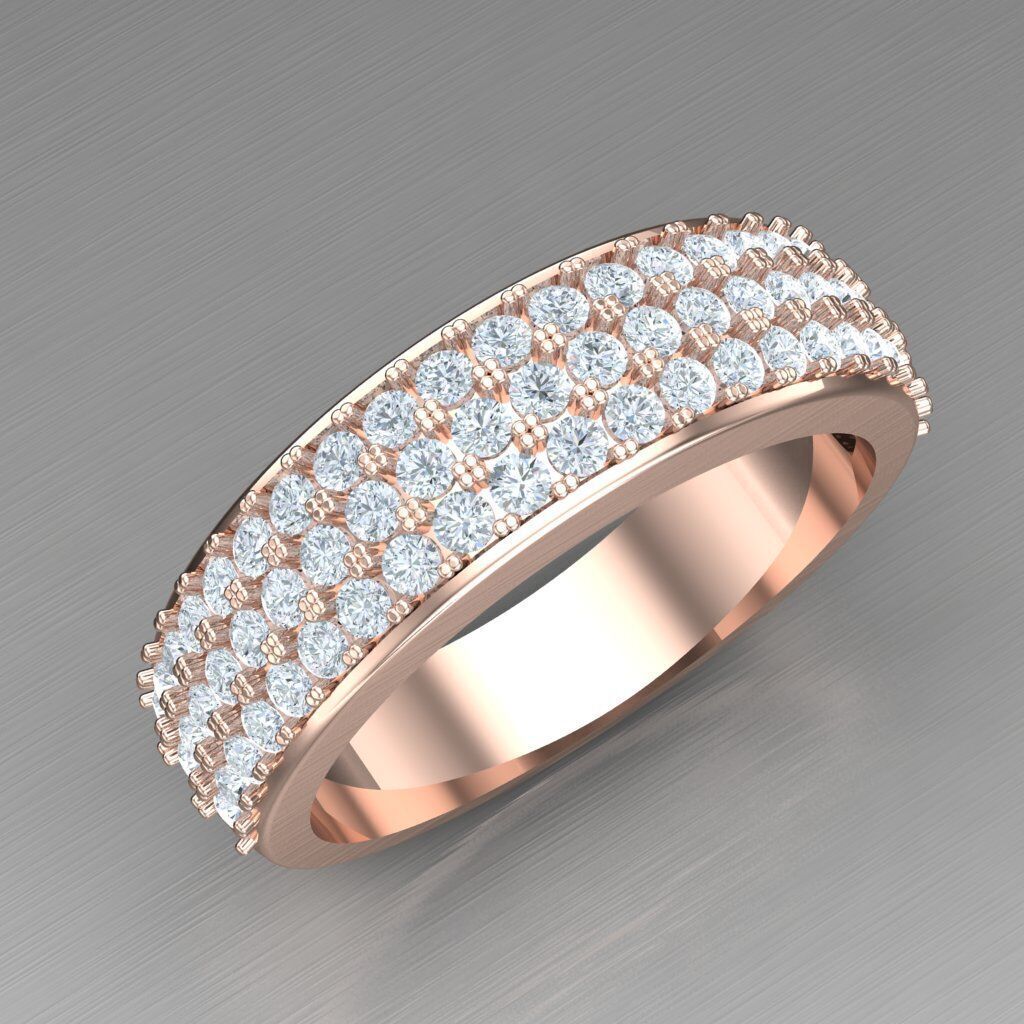 Modern Men Ring 3D CAD File 6MR081 3D print model_11