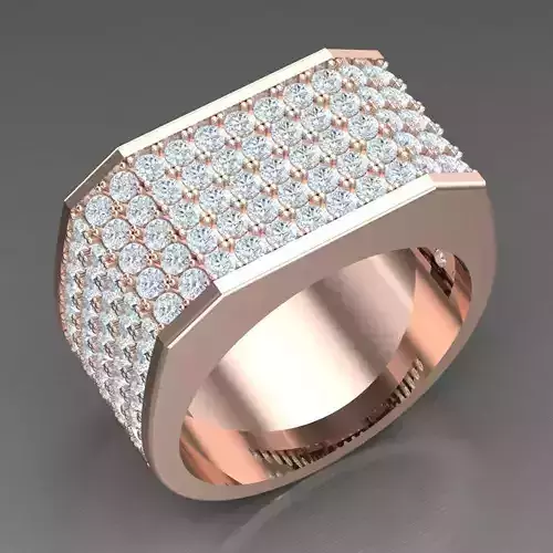 Modern Men Ring 3D CAD File 6MR080
