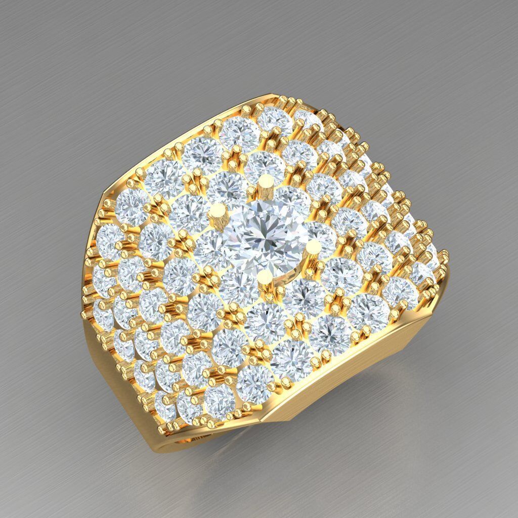 Modern Men Ring 3D CAD File 6MR078 3D print model_6