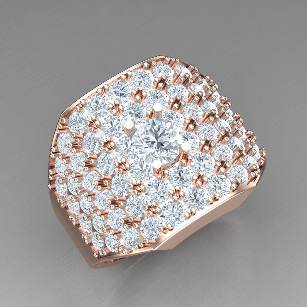 Modern Men Ring 3D CAD File 6MR078 3D print model_11