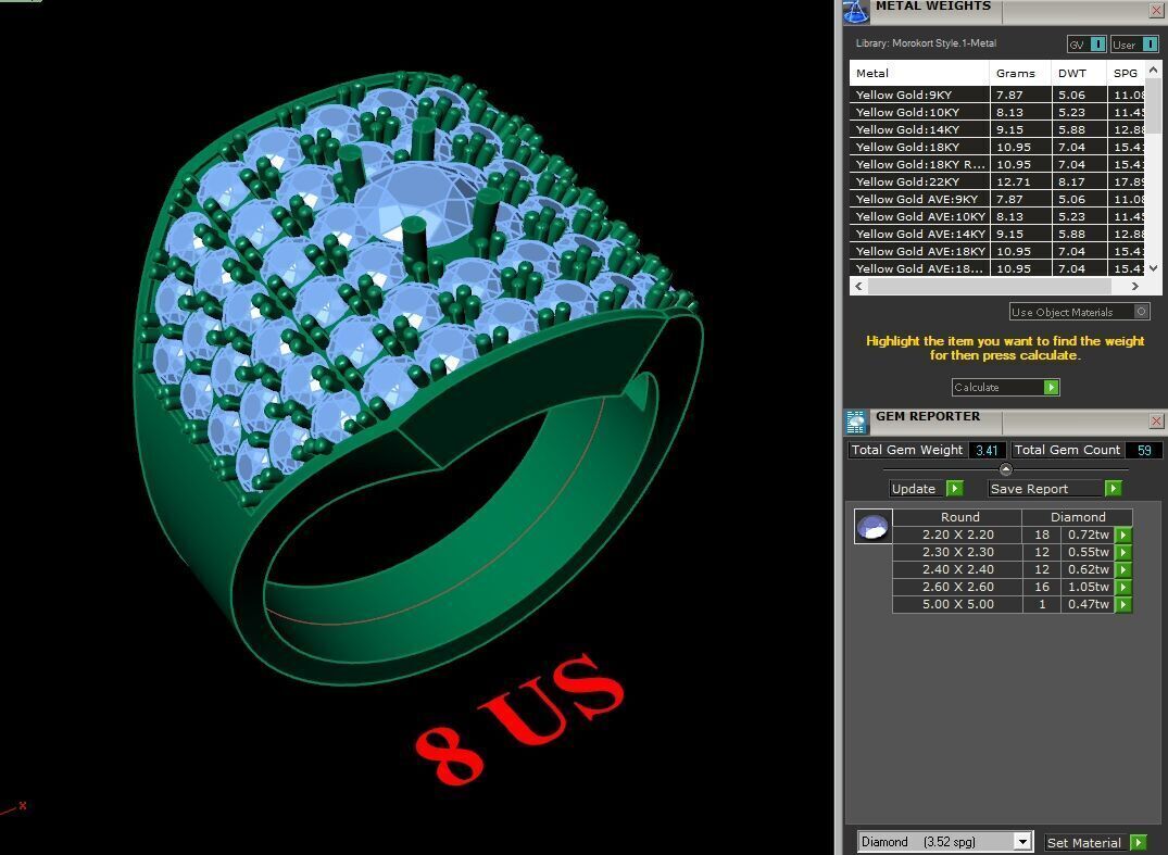 Modern Men Ring 3D CAD File 6MR078 3D print model_1