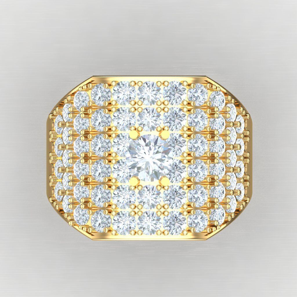 Modern Men Ring 3D CAD File 6MR078 3D print model_10