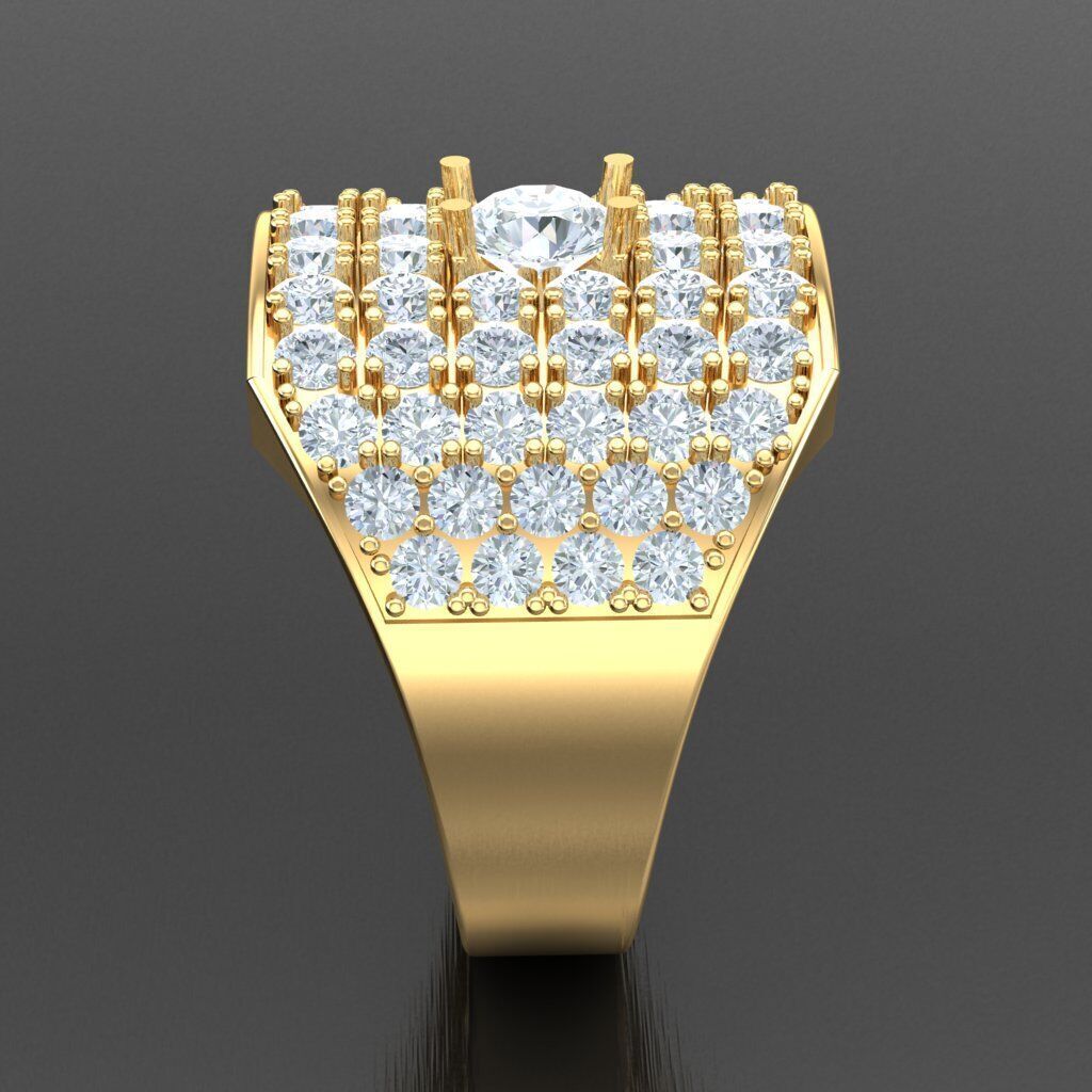 Modern Men Ring 3D CAD File 6MR078 3D print model_13