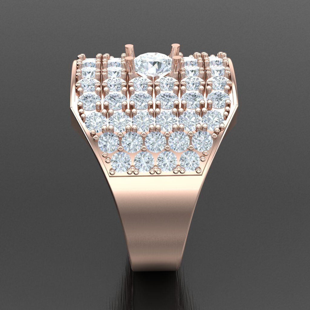 Modern Men Ring 3D CAD File 6MR078 3D print model_12