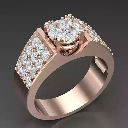 Modern Men Ring 3D CAD File 6MR077