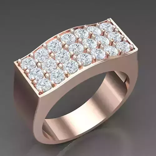 Modern Men Ring 3D CAD File 6MR076