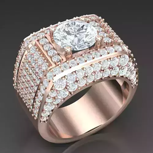 Modern Men Ring 3D CAD File 6MR075