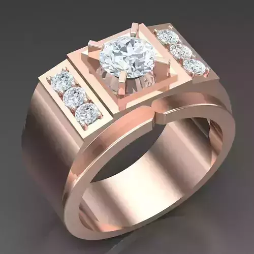 Modern Men Ring 3D CAD File 6MR074
