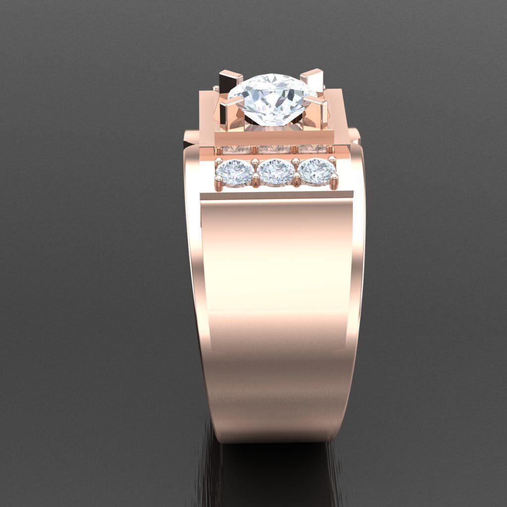 Modern Men Ring 3D CAD File 6MR074 3D print model_12