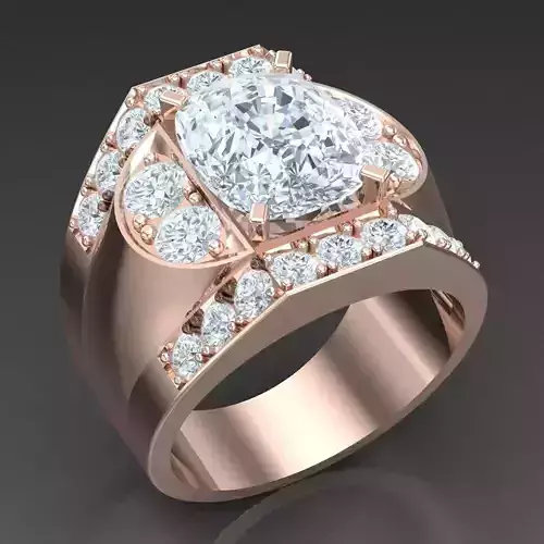 Modern Men Ring 3D CAD File 6MR067