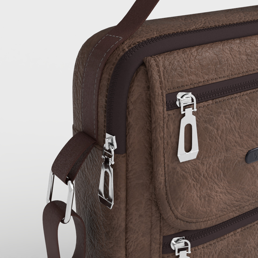 MENS CROSSBODY BAG Low-poly 3D model_5