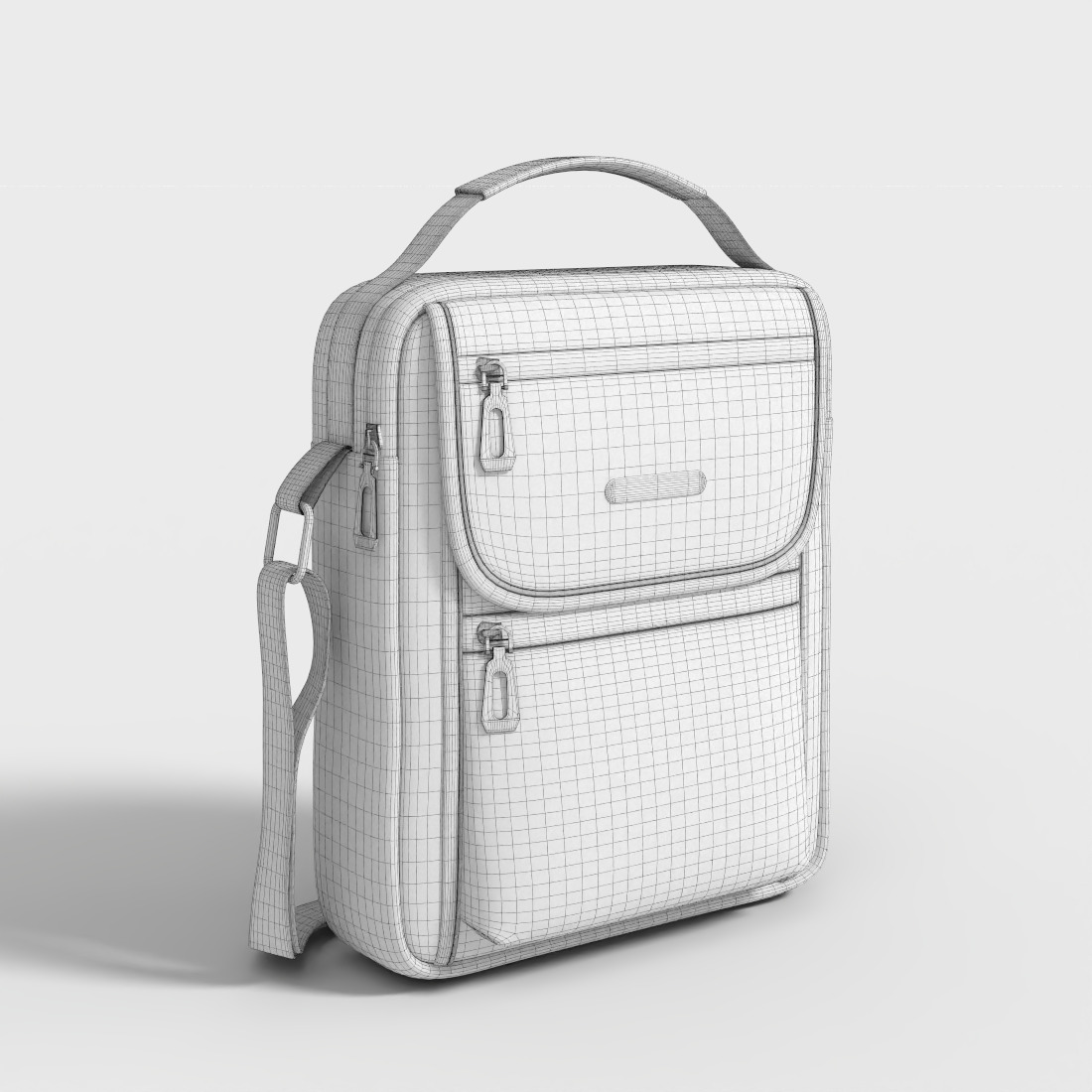 MENS CROSSBODY BAG Low-poly 3D model_7