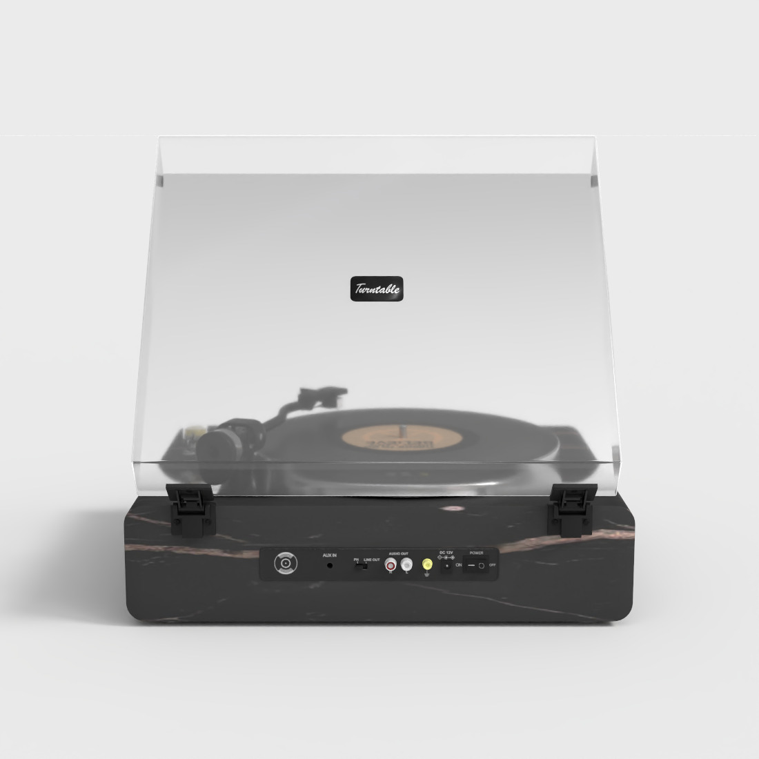 RECORD PLAYER Low-poly 3D model_3