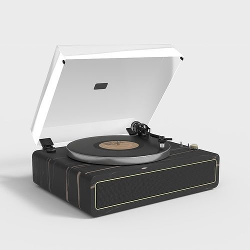 RECORD PLAYER Low-poly 3D model