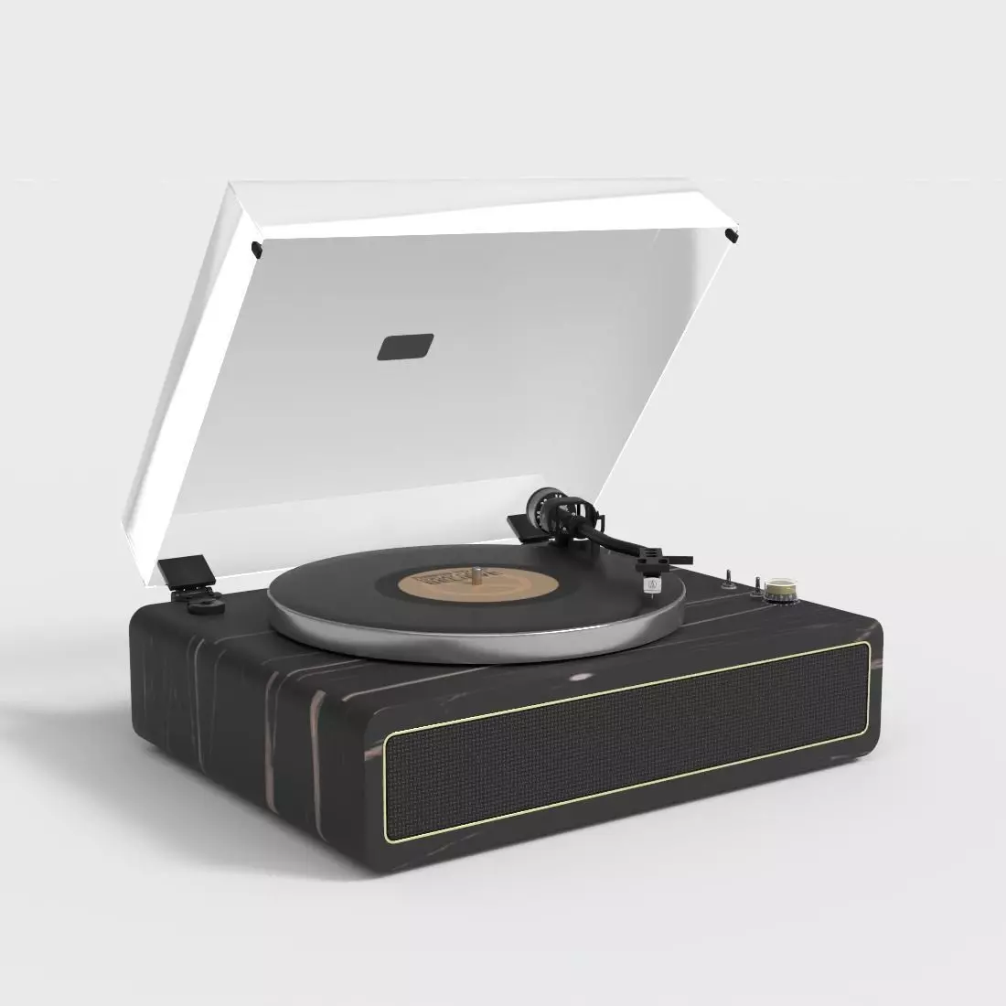 RECORD PLAYER Low-poly 3D model_0