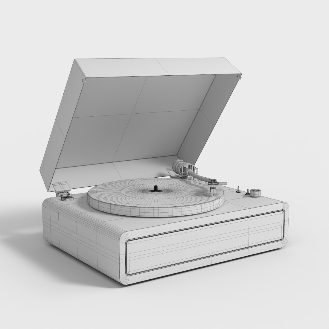 RECORD PLAYER Low-poly 3D model_7