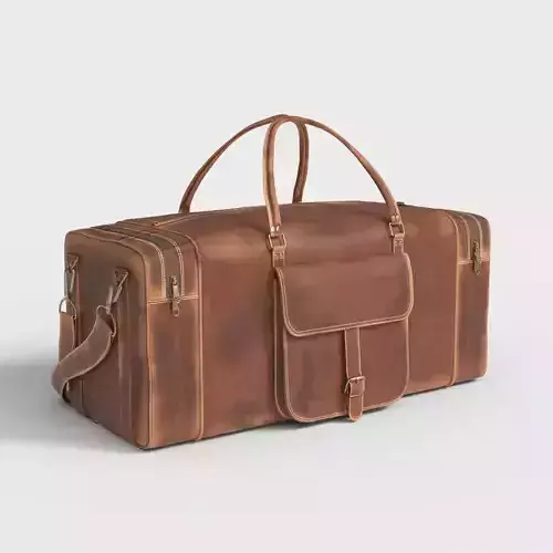 VINTAGE LEATHER DUFFLE BAG