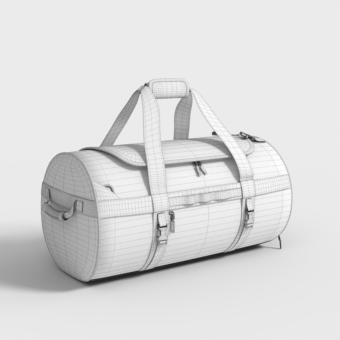 GYM DUFFLE BAG Low-poly 3D model_7
