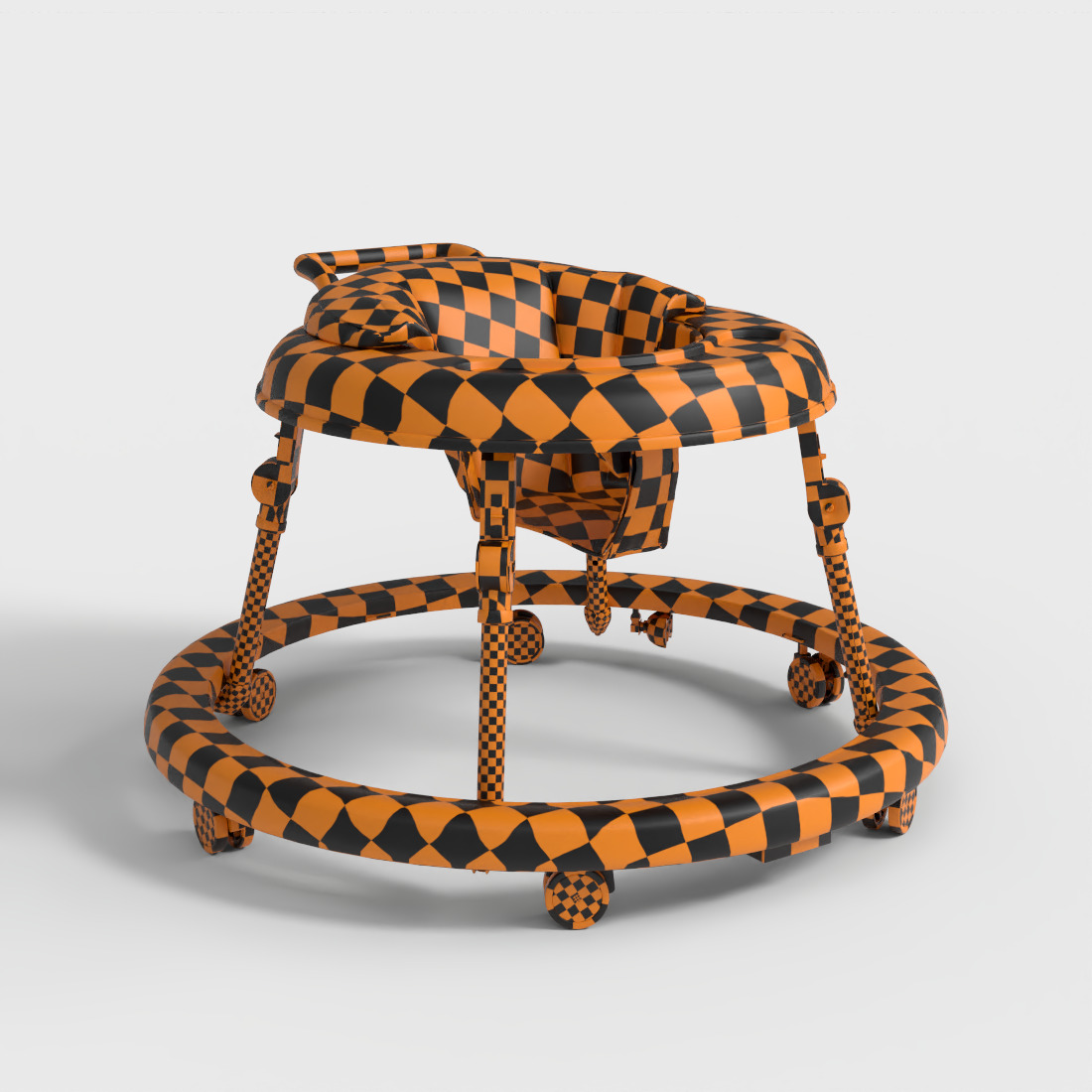 BABY WALKER WITH WHEELS  Low-poly 3D model_6