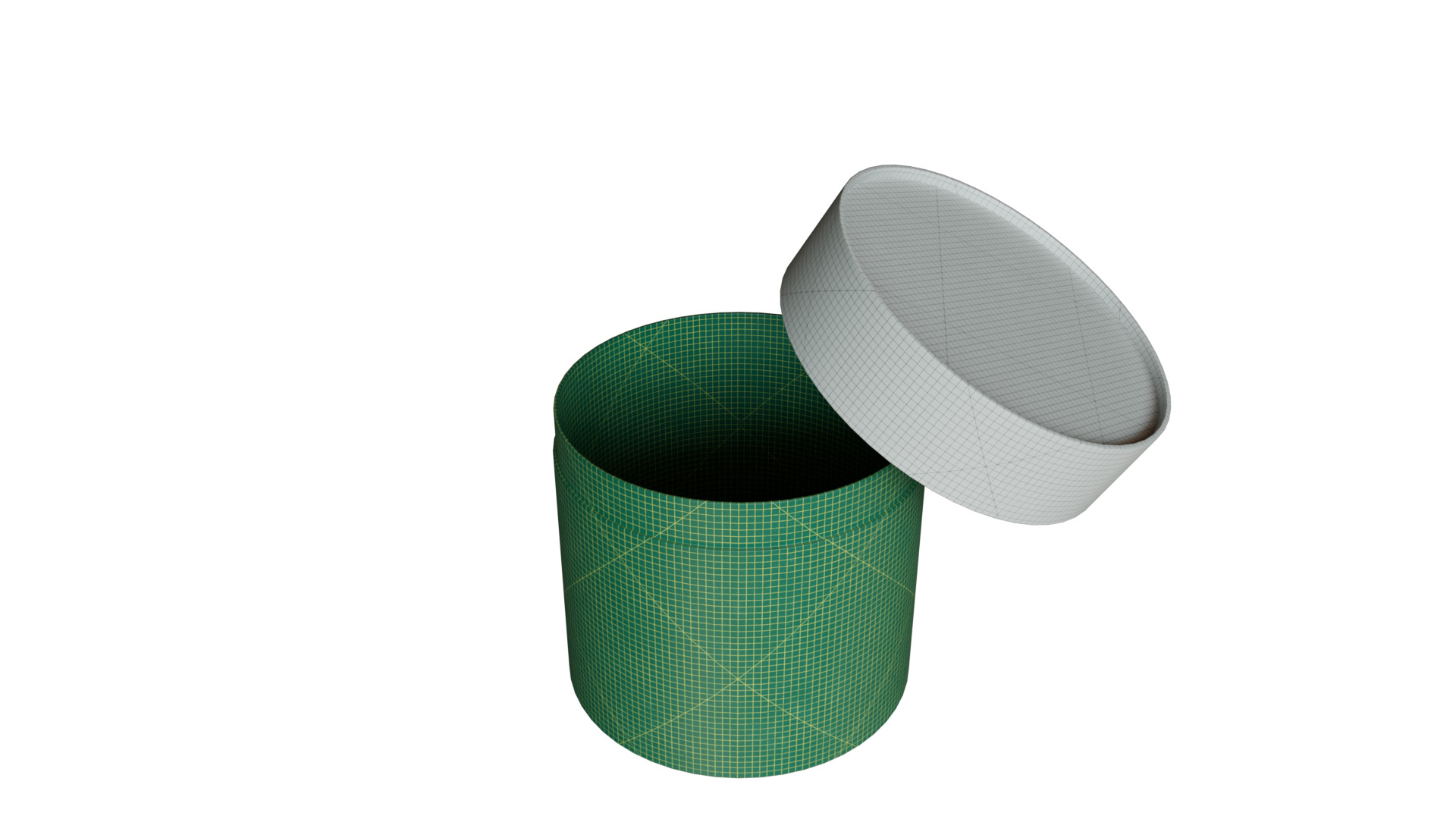 Paper Box Round Short 3D model_5