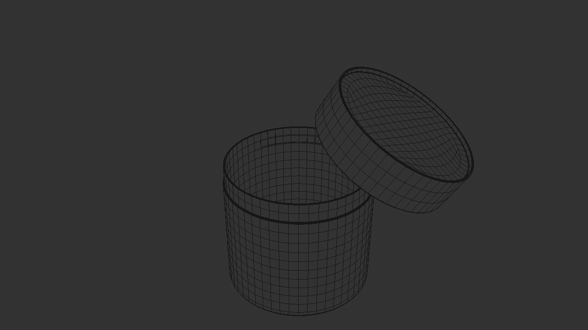 Paper Box Round Short 3D model_3