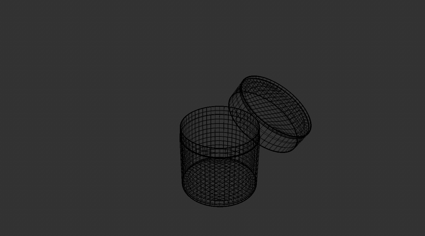 Paper Box Round Short 3D model_4