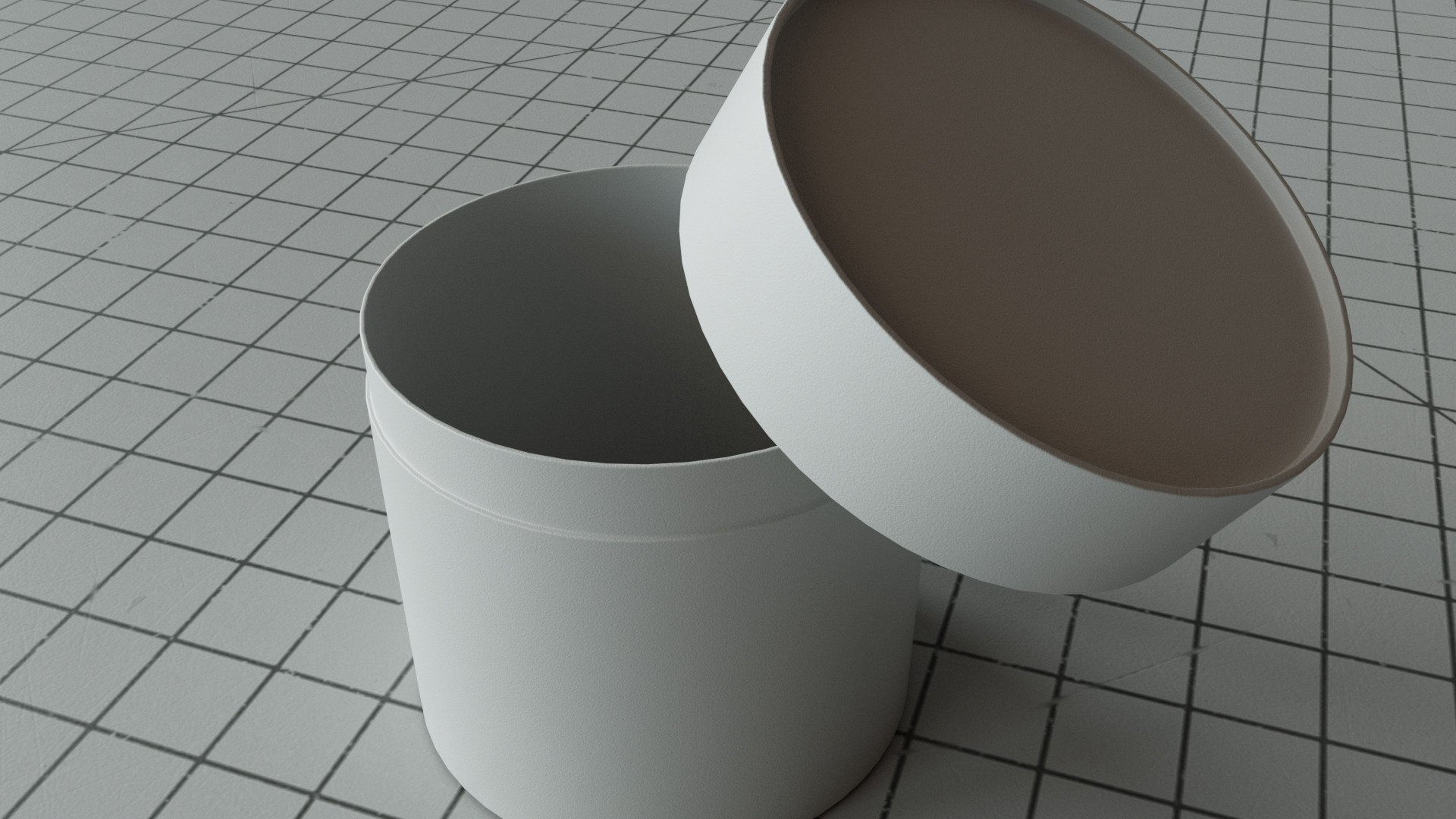 Paper Box Round Short 3D model_2