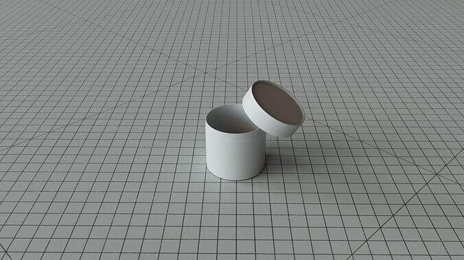 Paper Box Round Short 3D model