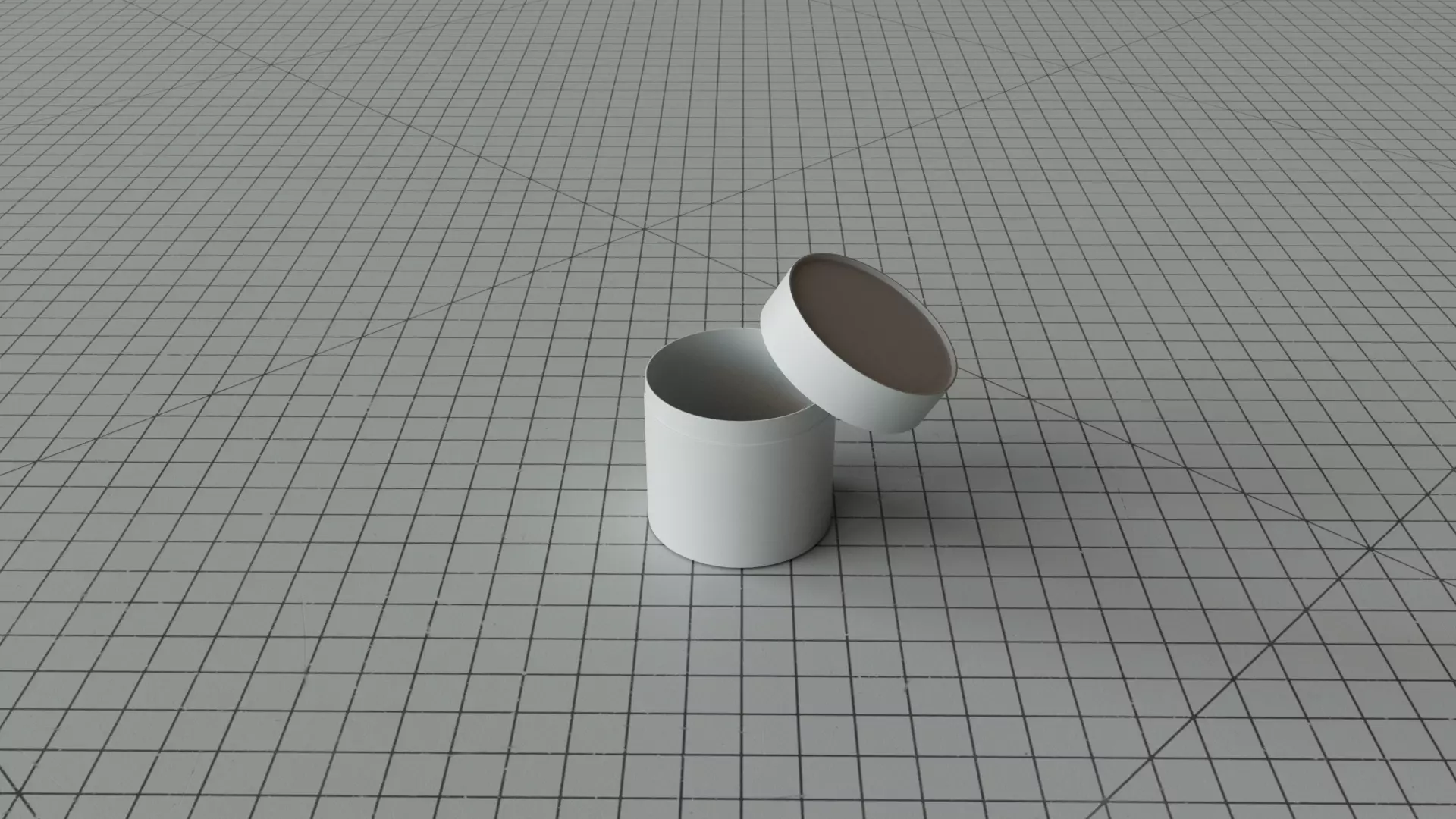 Paper Box Round Short 3D model_0