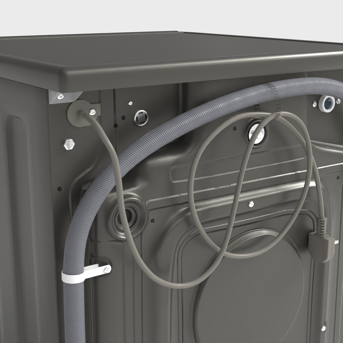 HAIER WASHING MACHINE Low-poly 3D model_6